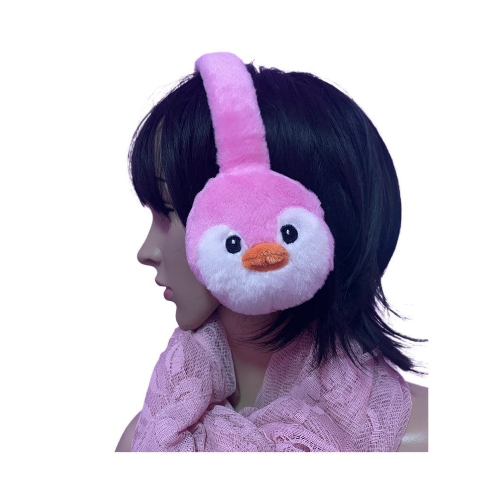 pink penguin earmuffs